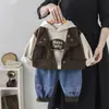 Roupa Infantil Traje de Primavera 2025 Novo Meninos Primavera e Outono Estilo Coreano Colete Bebê Outono Menino Lindo Traje de Três Peças