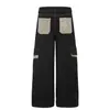 Nuevos Pantalones de Pierna Recta Multibolsillos Estilo Europeo 2026 Patchwork Ropa de Trabajo Pantalones Casuales Fuente Mayorista 04