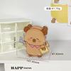 Livro Vermelho Pequeno Porta-Canetas Capivara Urso Autodepreciativo Acrílico Transparente Armazenamento de Material Escolar Estudante Porta-Canetas Acrílico Anime-se