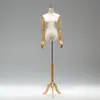 ¡Guau! Tienda de Ropa Modelo Personalizado Maniquí de Ventana de Ropa Femenina de Media Longitud Accesorios Muñeca Artificial Modelo Soporte de Exhibición Vestido de Novia
