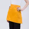 Ropa de Trabajo, Mandil de Media Cintura, Mandil de Media Cintura para Mesero, Mandil de Trabajo para Cafetería y Casa de Té con Bolsillos, Pequeño Catering, Sin Mangas
