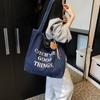 Bolsa de Ombro Jeans com Alça sob o Braço Novo Nicho Retrô com Letras Bolsa de Ombro Moda Casual Estilo Condor Preguiçoso Bolsa Tote Venda Quente