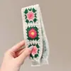Estilo Perezoso Floral Tejido Velcro para Mujer Flequillo Dulce Adhesivo Elegante Aro para el Cabello sin Presión Diadema de Gama Alta Tocado