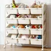 Estantería de Almacenamiento para Juguetes Infantiles Estantería de Almacenamiento Multicapa de Pie Sala de Estar Guardería Armario Móvil para Almacenamiento y Organización de Bebés