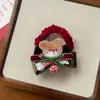 Accesorios Navideños para el Cabello de Oso Retro Texturizado Diadema para Niña Peineta de Lazo Hecha a Mano Adorable Cuernos Diadema para Niños
