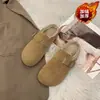 Sapatos femininos Birkenstock quentes com forro de fleece 2026 novos mocassins planos de calçar no inverno sapatos peludos chinelos de algodão Birkenstock