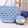 Hilo de Algodón Hueco de 2 mm para Bolsas de Playa Caladas Hechas a Mano con Ganchillo, Material Especial Bola de Hilo Redonda de 2 mm