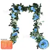 Cipó de flor artificial, guirlanda de rosas, decoração de interior para casamento, tiras de flor de peônia enroladas em tubo, teto de flor artificial, cipó de flor falso