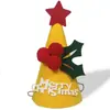 Gorros navideños de fieltro transfronterizos, Gorros de fieltro puntiagudos de Santa, Gorros de dibujos animados hechos a mano DIY para niños, Gorros decorativos navideños