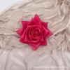 Tecido de seda Canto Rosa Cabeça de Flor Média Flor Artificial Decoração Interna Salão de Casamento Flor Decorativa Flor Artificial Adereços de Tiro