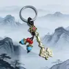 Estilo Étnico Chinês Liga de Zinco Machado de Dragão Chaveiro Pingente Acessórios de Metal Ornamento Pingente de Carro Pingente de Bolsa Decoração Fabricante