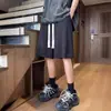 Pantalones Cortos de Seda Helada con Textura Plisada para Hombre Verano Delgados de Playa de Longitud Media Talla Grande Holgados Casuales Deportivos de Cinco Puntos