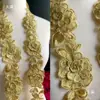 Link Total 4,5-13cm Renda Dourada Osso de Boi Duro Renda de Osso Renda para Vestido de Noiva Roupas de Performance Acessórios de Renda