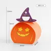 Cajas de dulces de Halloween, diseños de calabaza, fantasma y sombrero de mago, cajas de regalo de papel plegable, recuerdos de fiesta, cajas de dulces para pedir dulces