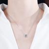 Collar de Burbujas de Plata Esterlina S925 Xindeyi Collar de Moissanita de 1 Quilate Regalo de San Valentín Cadena Clavicular del Mismo Estilo para Mujeres