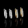 Pendientes de plata s925, pendientes de botón, pendientes de moissanita para mujer, geométricos, de exquisita calidad, comercio exterior transfronterizo.