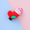 Accesorios para el cabello infantiles de Navidad lindos de dibujos animados clip de pato de goma blanda muñeco de nieve alce pasador para el cabello bebé pelo roto Liu clip de la costa
