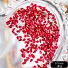 Net Celebrity New Angora - Broca para uñas roja, tamaño pequeño, base plana, forma de taladro, color blanco, Año Nuevo, K9, adorno para uñas