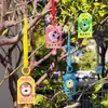 Llavero colgante de amuleto acrílico con logo de dibujos animados, amuleto de bendición para protección y paz, bolsa de la suerte, pequeño regalo para temporada de graduación