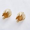 Acessórios de joias DIY de fábrica atacado cor de ouro real 18K suporte de flor retentor de cor pétala oca contas de joia chapéu de flor com contas