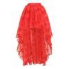 Verano Nuevo Estilo Delantero Corto Trasero Largo Falda Irregular Delgada Talla Grande Encaje Falda Bordada Adelgazante Falda Larga hasta el Piso
