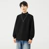 Sudadera Térmica para Hombre Otoño e Invierno Nueva Marca de Moda Holgada Pulóver Color Sólido Manga Larga Cuello Semi Alto Camisa Base