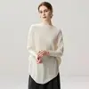 Nova coleção de outono: suéter de tricô feminino de manga longa, modelagem solta, manga morcego, estilo despojado, perfeito para o trabalho e fácil de combinar com qualquer look, em cor sólida