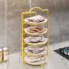 Estante de almacenamiento para bandejas de preparación de cocina, estante de preparación multicapa para uso doméstico, escurridor de platos multifuncional para escurrir y almacenar ingredientes