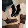 Botines de Ballet con Tira Cruzada, Aumentadores de Altura, Patchwork, para Otoño e Invierno, Botas Populares que Aumentan la Altura