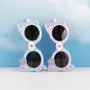Gafas de Sol Polarizadas de Silicona con Dibujos Animados para Niños y Niñas, Gafas de Sol Lindas, Anti-UV, Gafas de Sol de Sombrilla a la Moda