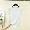 Camiseta fina de verão de cor sólida com gola redonda e manga curta, feita de tecido modal, top casual e simples, nova peça íntima de corte solto para mulheres