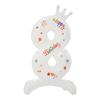 Globo digital de película de aluminio de corona blanca de 32 pulgadas de pie al por mayor decoración para fiesta de cumpleaños infantil accesorios para fotos