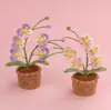 Produto Acabado Transfronteiriço: Planta em Vaso de Flores de Lã Borboleta Artificial, Planta em Vaso Simulado Feita à Mão em Crochê, Ornamento de Decoração de Mesa, Presente