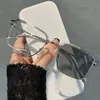 Nuevas Gafas de Sol Fotocromáticas de Moda Sin Graduación, Elegantes Gafas de Medio Marco que Cambian de Color, Alta Definición Bloqueadoras de Luz Azul, Elegantes Gafas de Graduación que Cambian a Gris