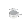 Caja de embalaje de aluminio sin rosca de 10 ml para joyería, tarro para té y velas, caja para spinner de mano, caja de accesorios de metal para sedal de pesca