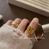 Anillo Abierto de Metal con Diseño de Nicho Estilo Coreano de Fuegos Artificiales Tridimensionales, Lujo Ligero, Moderno, Anillo de Dedo Índice de Alta Gama para Mujer