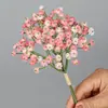 Simulação de 3 Galhos de Gipsofila, Margaridas Frescas Pequenas, Plantas Verdes, Decoração Exquisite para Cenas Domésticas e Casamentos