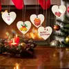 Venta Caliente Transfronteriza DIY Astillas de Madera en Blanco Día de San Valentín Navidad Decoración Creativa Corazón Colgante Decorativo en Forma de Corazón Pintado a Mano