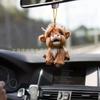 Lindo colgante de ternero para regalo de vacaciones, diseño de coche plano de acrílico con borde cruzado, nuevo colgante para decoración de fiestas.