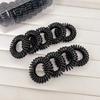 Anel de cabelo fino preto de alta qualidade sem costura corda de cabelo alta elasticidade simples cor sólida elástico anel de cabelo linha telefônica