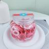 Anillo de toalla de alta elasticidad banda de goma para niños 100 anillos para el cabello en lata cuerda para el pelo de cola de caballo no daña el dedito pulgar del bebé