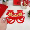 Diadema roja de la suerte para vacaciones de Año Nuevo, tocado de ambiente rojo con puerta abierta, diadema festiva del Año del Dragón para mujer, accesorios para el cabello