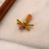 Novo Grampo de Cabelo de Lã Floral com Toque de Luxo, Presilha de Cabelo com Laço de Veludo, Acessório de Cabelo para Meninas com Franja Lateral