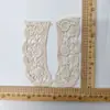 Gola de Renda Falsa Bege para Bebê, Acessórios de Bordado para Roupa em Linha de Algodão Feitos à Mão, Decoração de Gola para Roupa Infantil DIY
