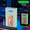 Estuche para Cigarrillos Delgado de Color para Venta al por Mayor Transfronteriza de 20 Cigarrillos Estuche para Cigarrillos con Cable de Tungsteno Recargable por USB Estuche para Cigarrillos Recargable Delgado con Humo y Fuegos Artificiales Integrados