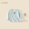 Camiseta de Otoño para Niñas 2026 Nuevo Estilo Coreano Sencilla de Manga Larga para Bebés, Cómoda de Primavera y Otoño para Niños, Clase A