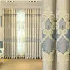 Tecido de Cortina Bordado Europeu Coroa Cortina Voil Sala de Estar Quarto Simples Moderno Cortina Blackout Alta Qualidade Luxo de Ponta