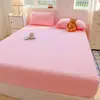 Categoria a Materno e Infantil Grau Despojado Dormir Cor Pura Algodão Lençol de Elástico Conjunto de Três Peças Cor Pura Simples Xadrez Algodão Lavado Lençol de Elástico Individual Cobre-leito