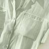 Camisas de Moda Coreana Texturizadas para Mulheres 2025 Verão Novas Camisas Slim Tops de Manga Curta Populares Este Ano