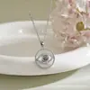 Colar de Projeção Transfronteiriço 100 Línguas Eu Te Amo Pingente Olho de Hórus Moda Feminina Elegante Simples Corrente de Clavícula